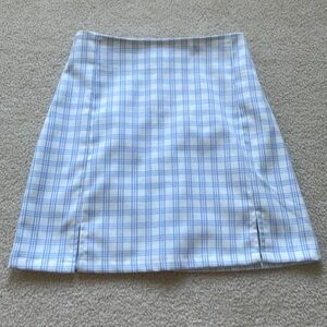 John Galt/ Brandy Melville blue plaid skirt